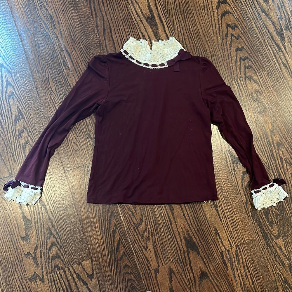 Lolita lace top, purchased on travel in Harajuku. Brand: Jane Marple